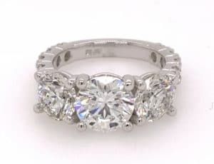 3 stone diamond engagement ring