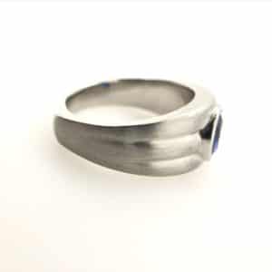 Men's sapphire custom ring.