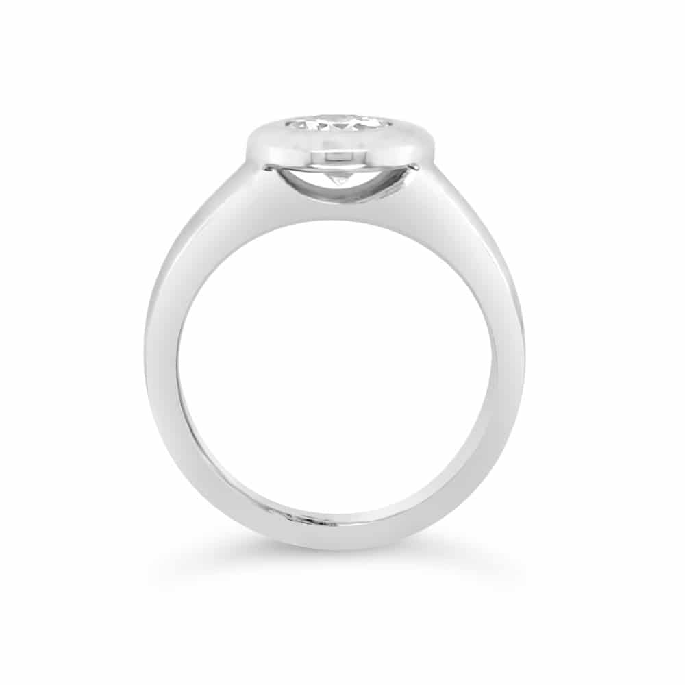 Modern Bezel Set Engagement Ring