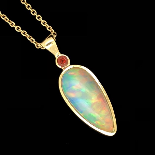 Round opal pendant, tiny opal necklace, birthday jewelry, graduation  present, silver opal jewelry,