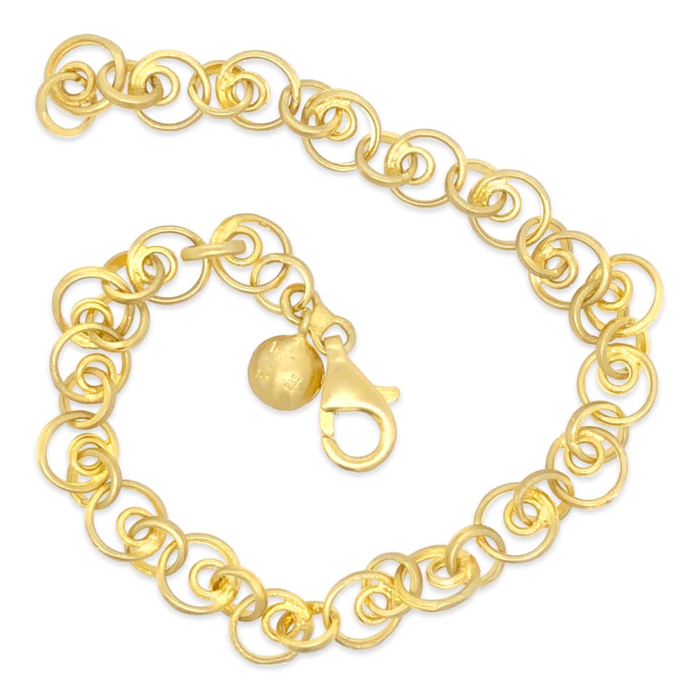Italian Gold Swirl Link Bracelet
