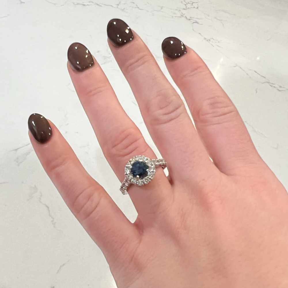 Montana Blue Sapphire and Diamond Ring